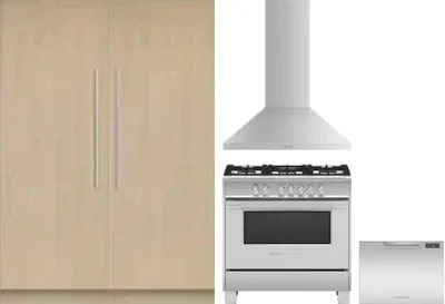 5 Piece Package Includes Refrigerator, Freezer, Range, Hood And Dishwasher